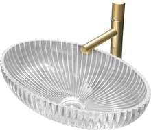 Mexen Zira üvegből készült, pultra ültethető mosdókagyló 53 x 35 cm, átlátszó - 24175300