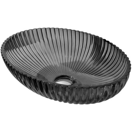 Mexen Zira üvegből készült pultra szerelhető mosdókagyló 53 x 35 cm, fekete - 24175370