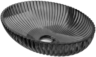 Mexen Zira chiuvetă de blat din sticlă 53 x 35 cm, neagră - 24175370