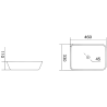 Lavoar din sticlă Mexen Tiva montat pe blat 46 x 33 cm, transparent - 24184600