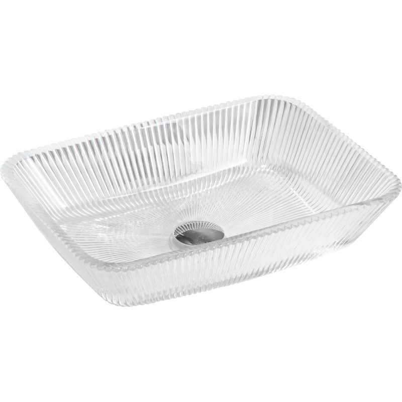 Lavoar din sticlă Mexen Tiva montat pe blat 46 x 33 cm, transparent - 24184600