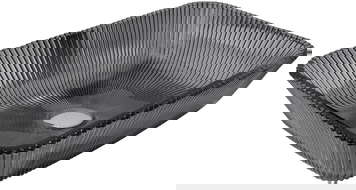 Mexen Tiva lavoar din sticlă pe blat 46 x 33 cm, negru - 24184670
