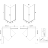 Mexen Mist-B Duo cabină de duș cu ușă rabatabilă 100 x 95 cm, transparent, crom - 8A2-100-095-01-00