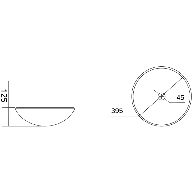 Mexen Zuri üveg mosdókagyló 39 x 39 cm, fekete - 24193970