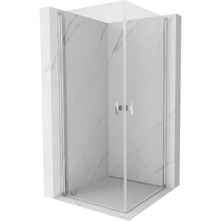 Mexen Mist-B Duo cabină de duș batantă 100 x 100 cm, transparent, crom - 8A2-100-100-01-00