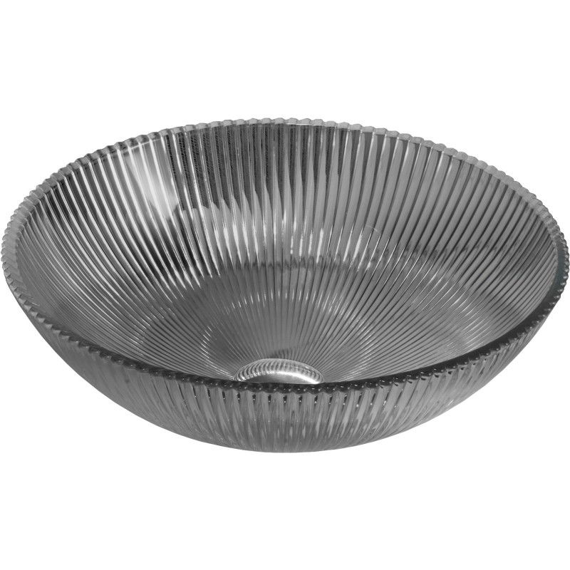 Mexen Zuri chiuvetă din sticlă montată pe blat 39 x 39 cm, neagră - 24193970