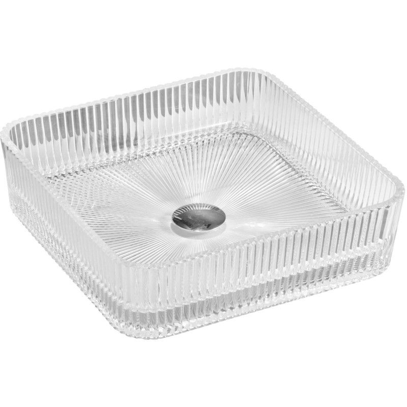 Mexen Nira lavoar din sticlă montat pe blat 39 x 39 cm, transparent - 24203900