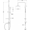 Mexen T45 coloană de duș, Neagră - 798454593-70