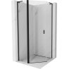 Cabină de duș pentagonală Mexen Mist L, ușă pivotantă 90 x 90 cm, transparent, negru - 8A8L-090-090-70-00