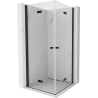 Cabină de duș pliabilă Mexen Mist-F Duo 115 x 115 cm, transparentă, neagră - 8A6-115L-115P-70-00