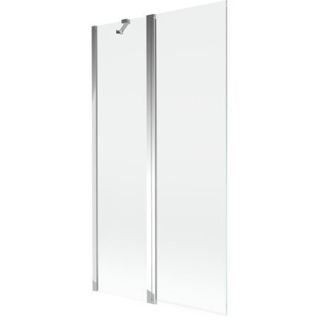Paravan de baie Mexen Mist, 2-pliuri, 100 x 150 cm, transparent, crom - 8A9-100-011-01-00