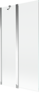Mexen Mist paravan pentru cada cu 2 aripi 100 x 150 cm, transparent, crom - 8A9-100-011-01-00