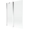 Mexen Mist paravan de baie cu 2 uși 130 x 150 cm, transparent, crom - 8A9-130-011-01-00
