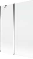 Mexen Mist 2-szárnyú fürdőkád paraván 130 x 150 cm, átlátszó, króm - 8A9-130-011-01-00