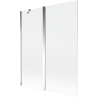 Mexen Mist 2-szárnyú fürdőkádparaván 140 x 150 cm, átlátszó, króm - 8A9-140-011-01-00