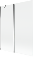 Mexen Mist 2-szárnyú fürdőkádparaván 140 x 150 cm, átlátszó, króm - 8A9-140-011-01-00