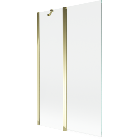 Paravan de baie Mexen Mist cu 2 panouri 110 x 150 cm, transparent, auriu - 8A9-110-011-50-00