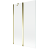 Paravan de baie Mexen Mist cu 2 panouri 110 x 150 cm, transparent, auriu - 8A9-110-011-50-00
