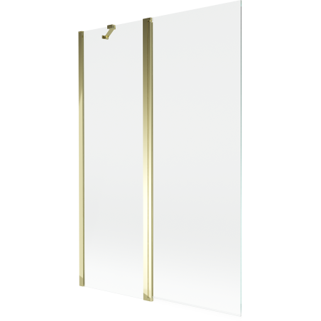 Panou de duș Mexen Mist cu 2 aripi 120 x 150 cm, transparent, auriu - 8A9-120-011-50-00