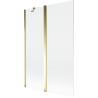 Panou de duș Mexen Mist cu 2 aripi 120 x 150 cm, transparent, auriu - 8A9-120-011-50-00