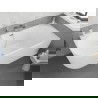 Mexen Silo cadă de baie freestanding colțar dreapta cu caneluri 170 x 80 cm, albă, preaplin crom - 52891708000P-01