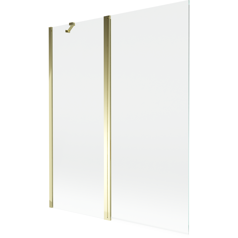Paravan cadă Mexen Mist, 2-canate, 140 x 150 cm, transparent, auriu - 8A9-140-011-50-00