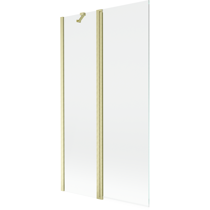 Paravan baie Mexen Mist cu 2 uși 100 x 150 cm, transparent, auriu periat - 8A9-100-011-55-00