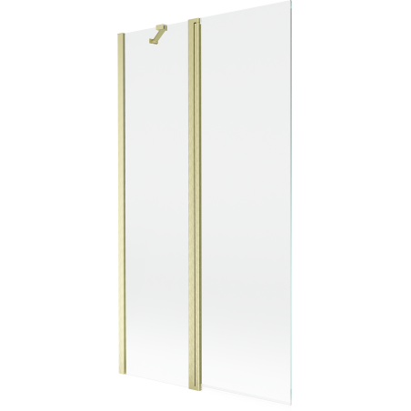 Mexen Mist paravan de baie cu 2 aripi 100 x 150 cm, transparent, auriu periat - 8A9-100-011-55-00
