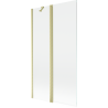Mexen Mist paravan de baie cu 2 aripi 100 x 150 cm, transparent, auriu periat - 8A9-100-011-55-00