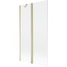 Paravan baie Mexen Mist cu 2 uși 100 x 150 cm, transparent, auriu periat - 8A9-100-011-55-00