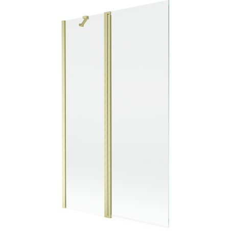 Mexen Mist kétszárnyú kádparaván 110 x 150 cm, átlátszó, arany szálcsiszolt - 8A9-110-011-55-00