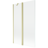 Mexen Mist paravan de baie cu 2 uși 110 x 150 cm, transparent, auriu periat - 8A9-110-011-55-00