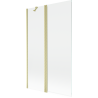 Mexen Mist paravan pentru cadă, 2 uși, 110 x 150 cm, transparent, auriu periat - 8A9-110-011-55-00