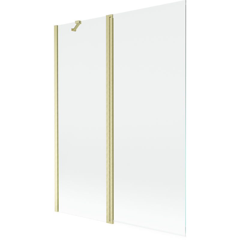 Paravan cadă Mexen Mist 2-panouri 130 x 150 cm, transparent, auriu periat - 8A9-130-011-55-00