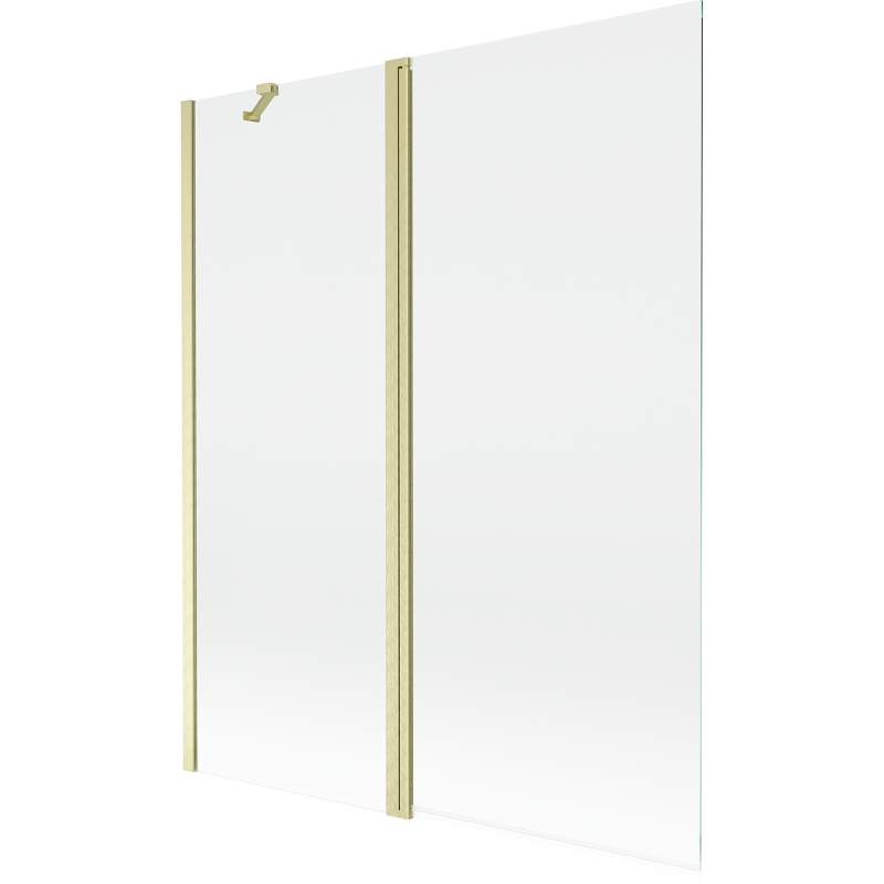 Mexen Mist paravan de duș cu 2 uși 140 x 150 cm, transparent, auriu periat - 8A9-140-011-55-00