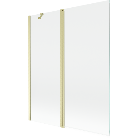 Mexen Mist paravan de duș cu 2 uși 140 x 150 cm, transparent, auriu periat - 8A9-140-011-55-00
