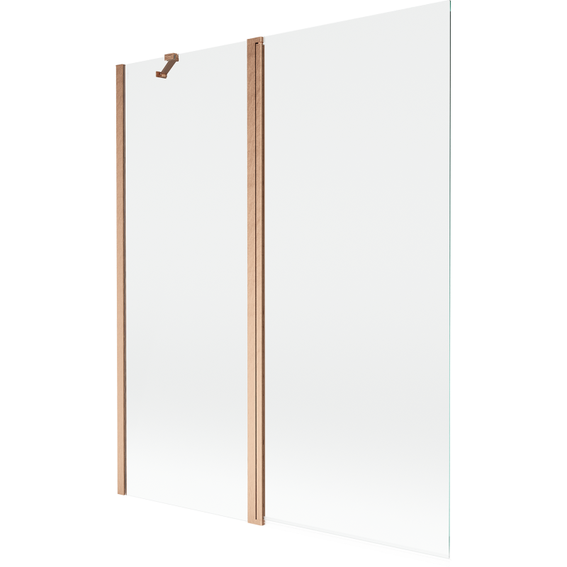 Mexen Mist paravan de baie 2-paneluri 140 x 150 cm, transparent, cupru periat - 8A9-140-011-65-00