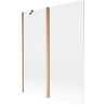 Mexen Mist paravan de baie 2-paneluri 140 x 150 cm, transparent, cupru periat - 8A9-140-011-65-00