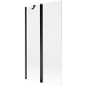 Mexen Mist 2-szárnyas zuhanyfal 100 x 150 cm, átlátszó, fekete - 8A9-100-011-70-00