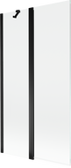 Mexen Mist paravan de duș cu 2 aripi 100 x 150 cm, transparent, negru - 8A9-100-011-70-00