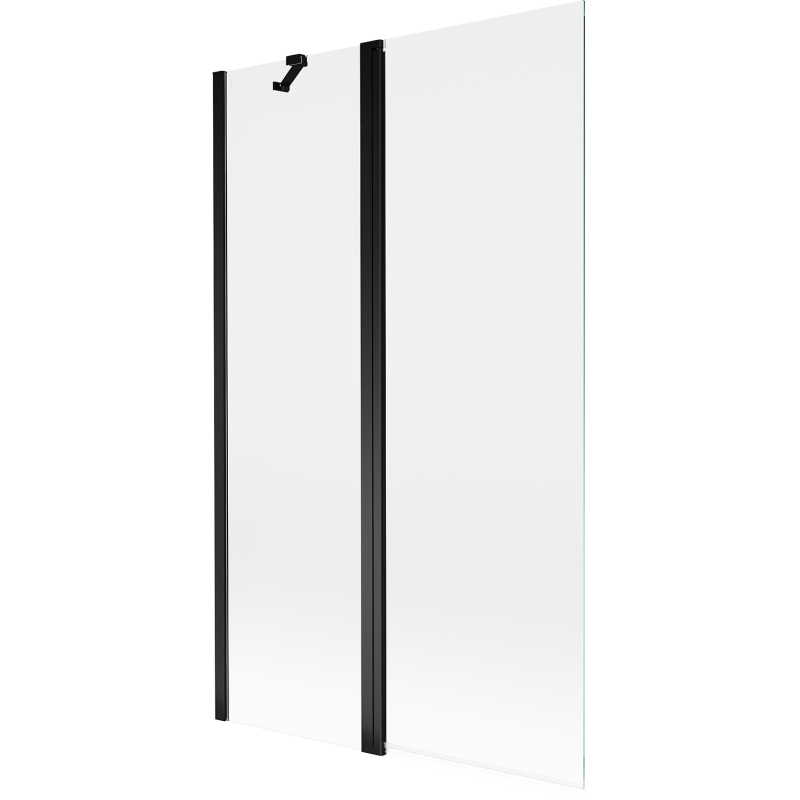 Mexen Mist paravan pentru cadă de baie cu 2 uși 110 x 150 cm, transparent, negru - 8A9-110-011-70-00