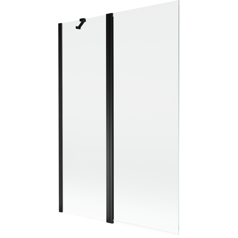 Mexen Mist paravan de baie 2-aripi 120 x 150 cm, transparent, negru - 8A9-120-011-70-00
