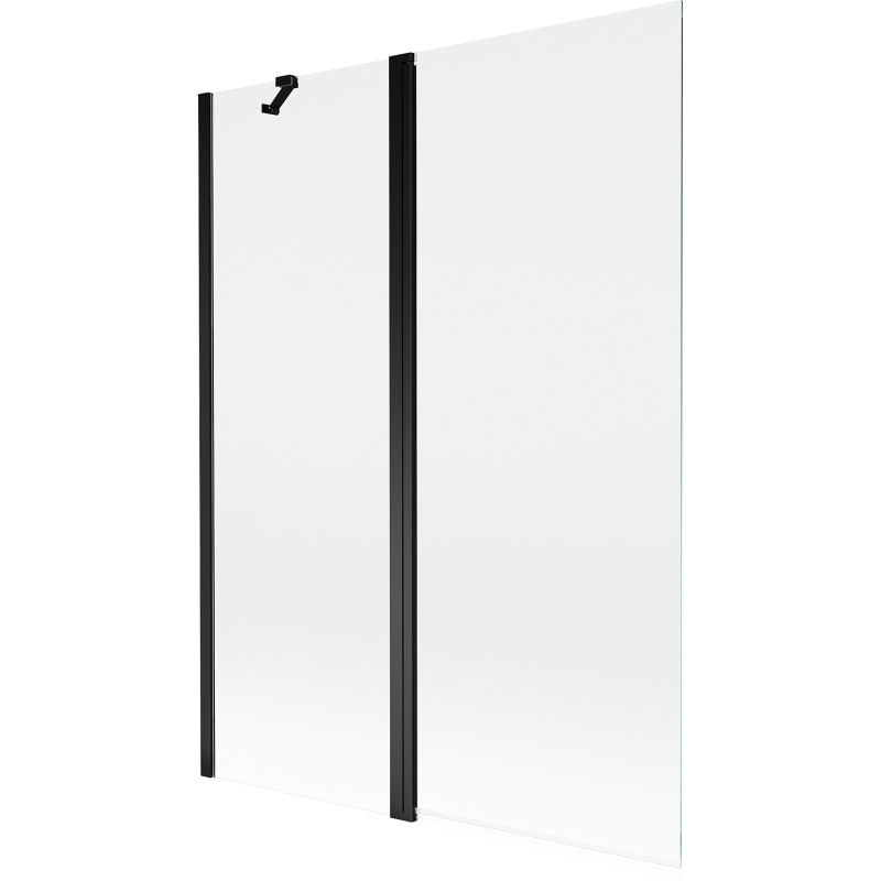 Mexen Mist paravan de baie cu 2 uși 130 x 150 cm, transparent, negru - 8A9-130-011-70-00