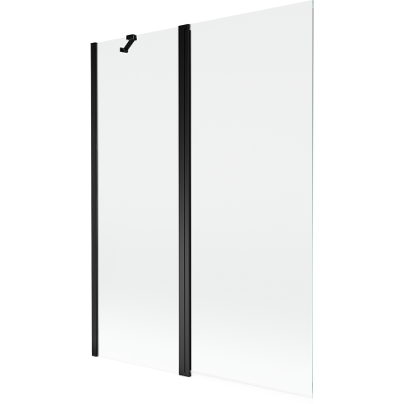 Mexen Mist paravan de baie cu 2 uși 130 x 150 cm, transparent, negru - 8A9-130-011-70-00