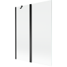 Mexen Mist paravan de baie cu 2 uși 130 x 150 cm, transparent, negru - 8A9-130-011-70-00