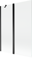 Mexen Mist paravan de baie cu 2 uși 130 x 150 cm, transparent, negru - 8A9-130-011-70-00