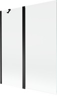Mexen Mist 2-szárnyú zuhany paraván 140 x 150 cm, átlátszó, fekete - 8A9-140-011-70-00