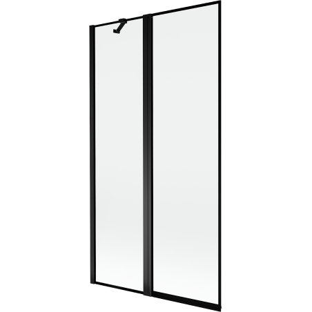 Mexen Mist kádparaván, 2-szárnyú, balos, 100 x 150 cm, fekete keret, fekete - 8A9-100-011-70-70-L