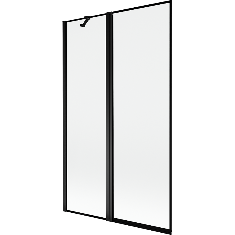 Mexen Mist kétrészes bal oldali zuhanyfal 110 x 150 cm, fekete keret, fekete - 8A9-110-011-70-70-L