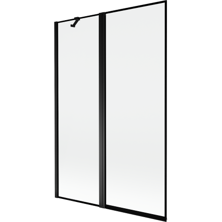 Paravan cadă Mexen Mist cu 2 panouri stânga 120 x 150 cm, ramă neagră, negru - 8A9-120-011-70-70-L
